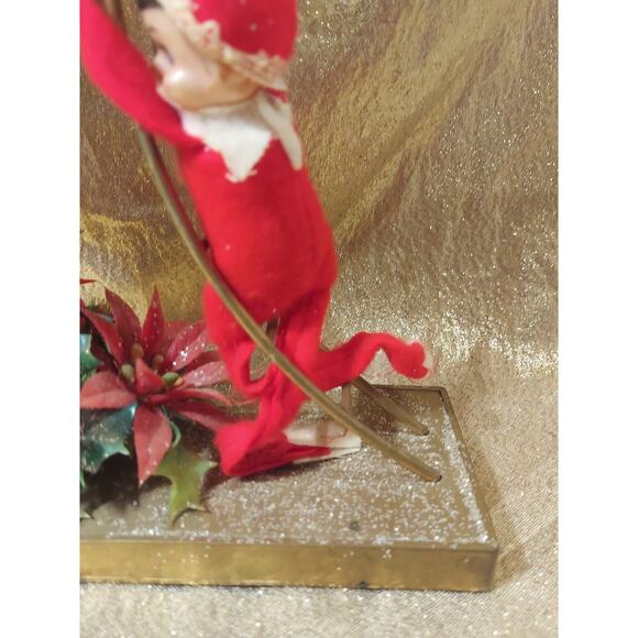 Vintage MCM Pixie Elf Knee Hugger Christmas Mailbox Centerpiece Holiday Decor - Picture 3 of 16